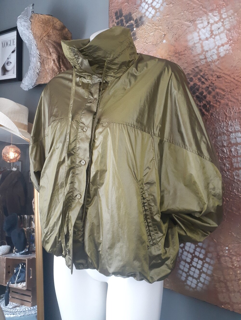 Zara Nwot Olive Green Women's Windbreaker Jacket